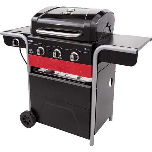 Char-Broil - Gas2Coal Hybrid Grill - Black/Red